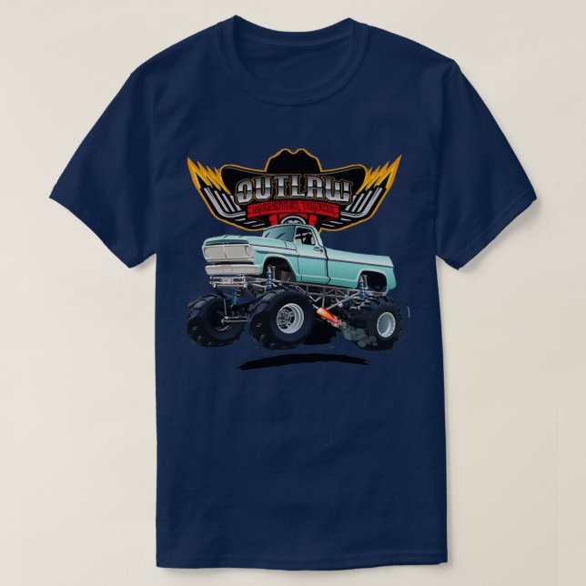 Off Road Outlaw Dirt Monster Truck T-Shirt (Design Front)