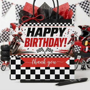 Off-Road Racing Motocross for Kids, Personalised Favour Tags