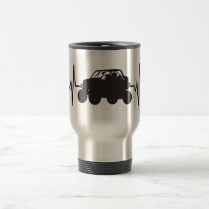 Off-Road UTV Racing - Heartbeat Pulse Travel Mug