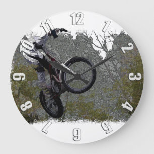 Off-roading - Motocross Racing Large Clock