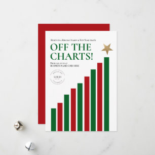 Off the charts Holiday New Year Corporate Custom Card