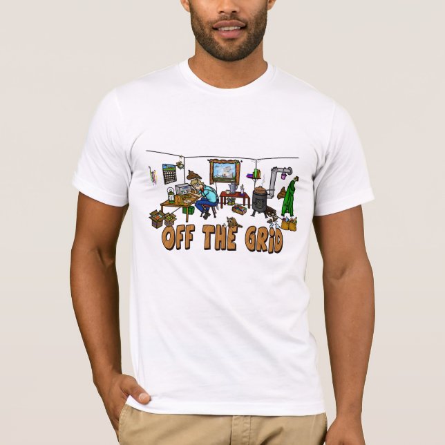 Off The Grid Ham Shack T-Shirt  Customise It! (Front)