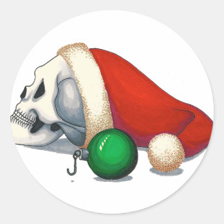 Off the Hook Holiday Cards Classic Round Sticker