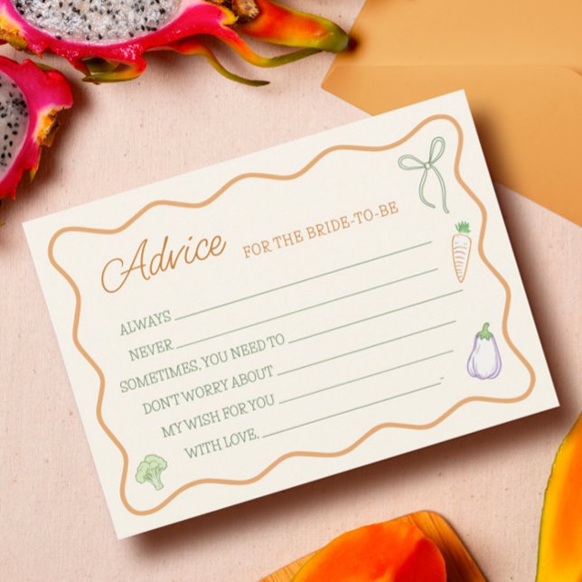 Off the Market Bridal Shower Advice Card (Creator Uploaded)