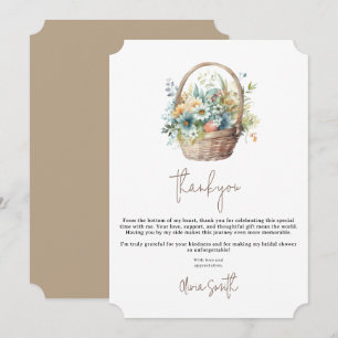 Off the Market Bridal Shower, Floral Bridal Shower Thank You Card
