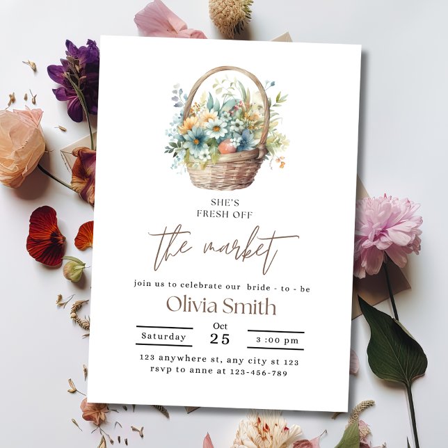 Off the Market Bridal Shower Invite, Bridal Shower Invitation (Creator Uploaded)