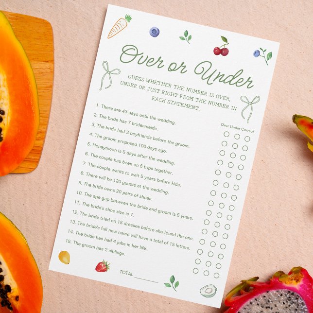 Off the Market bridal shower Over Under game (Creator Uploaded)