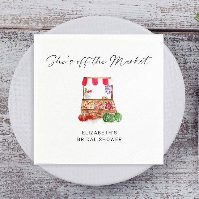 Off the Market Bridal Shower Script Custom Napkin (Creator Uploaded)