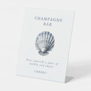 Off the Market Coastal Market Bridal Shower  Pedestal Sign