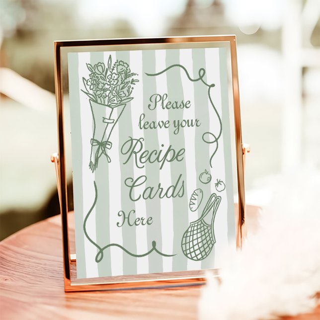 Off The Market Hand Drawn Bridal Shower Recipe Poster (Creator Uploaded)