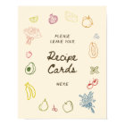 Off The Market Hand Drawn Bridal Shower Recipe