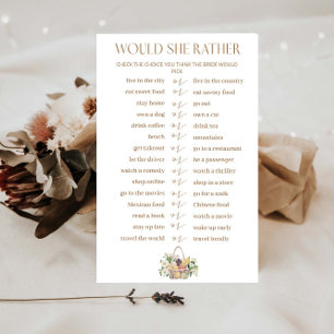 Off The Market Would She Rather Bridal Game