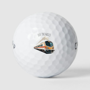 'Off The Rails' Funny Birthday Father's Day Gift Golf Balls