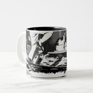 Off the Rails - Skateboarder Two-Tone Coffee Mug