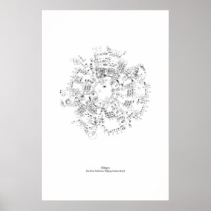 Off the Staff: Allegro (black) Poster