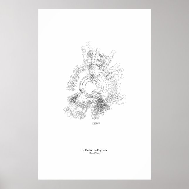 Off the Staff:  La Cathédrale Engloutie (black) Poster (Front)