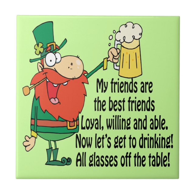 Off The Table Leprechaun Friends Tile (Front)