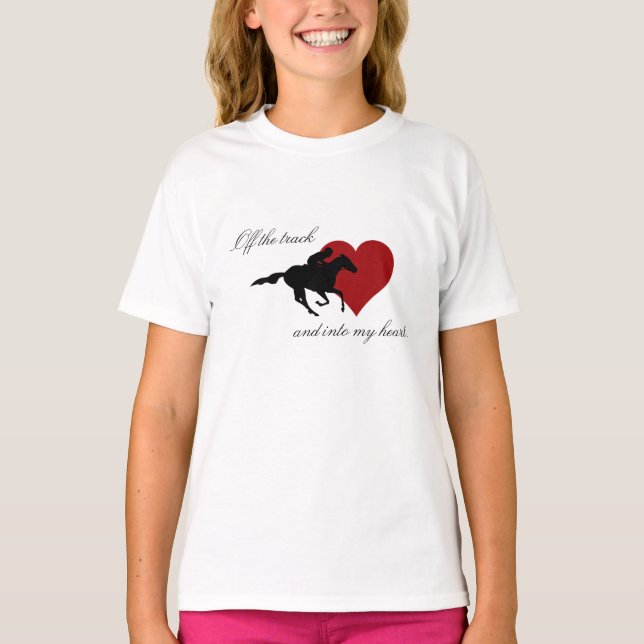 Off the Track Juniors Ringer Tee (Front)