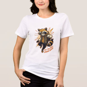 Off The Wall Urban Grind Racoon Graphic T-Shirt Tri-Blend Shirt