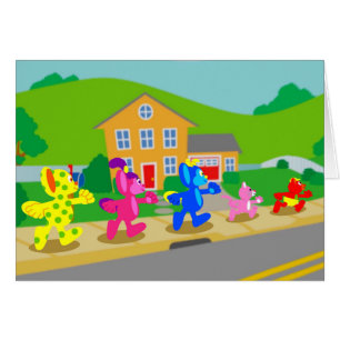 Off to Adventure Blank Greeting Card