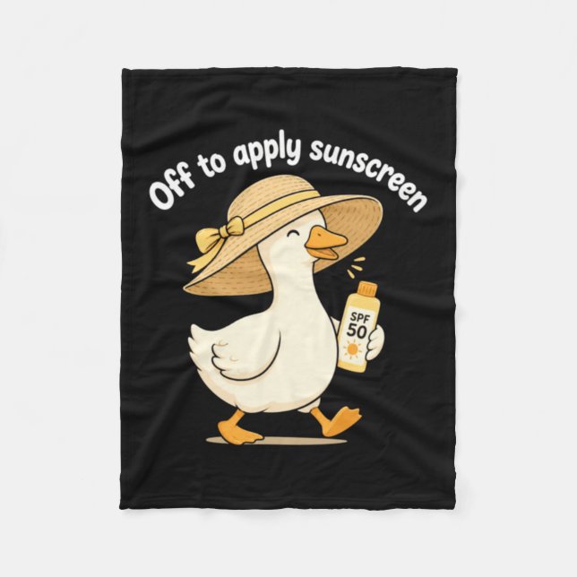 Off To Apply Sunscreen Design Fleece Blanket (Front)