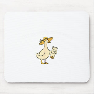 Off to Apply Sunscreen Goose Summer Beach Vacation Mouse Mat