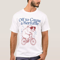 Off to Cause a Kerfuffle Funny Beaver on a Bike