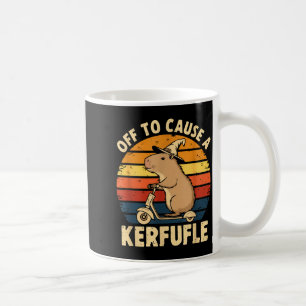 Off to cause a kerfuffle funny capybara joke meme coffee mug