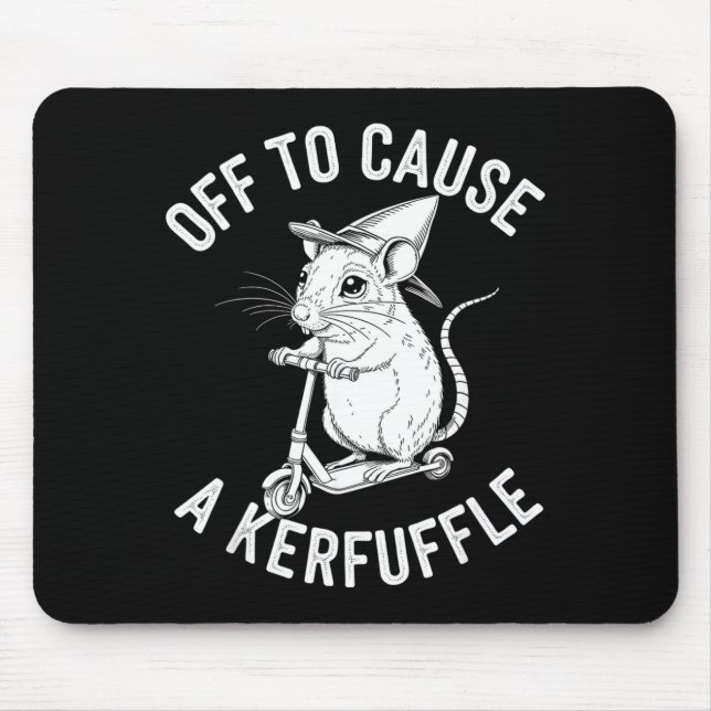Off to cause a kerfuffle funny capybara joke meme  mouse mat (Front)