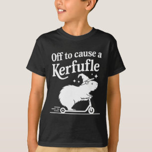 Off to cause a kerfuffle funny capybara joke meme T-Shirt