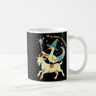 Off To Cause A Kerfuffle Funny Chaotic Weird Anima Coffee Mug