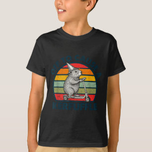 Off To Cause A Kerfuffle Funny Groundhog Riding Sc T-Shirt