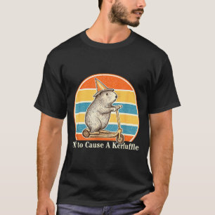 Off To Cause A Kerfuffle Funny Groundhog Scooter C T-Shirt