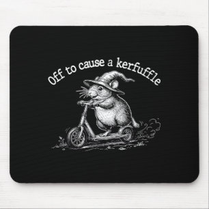 Off To Cause A Kerfuffle Funny Groundhog Scooter M Mouse Mat