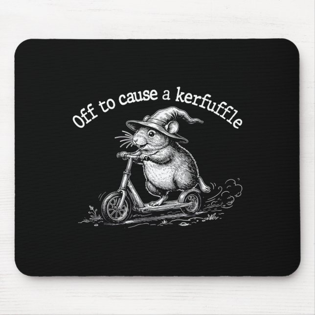 Off To Cause A Kerfuffle Funny Groundhog Scooter M Mouse Mat (Front)