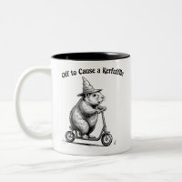 Off To Cause A Kerfuffle Funny Groundhog Scooter 