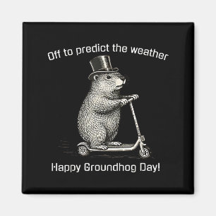Off To Cause A Kerfuffle Funny Silly Groundhog Sco Magnet
