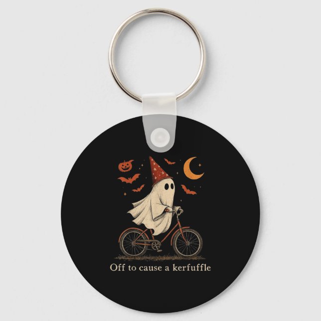 Off To Cause A Kerfuffle Ghost  Key Ring (Front)