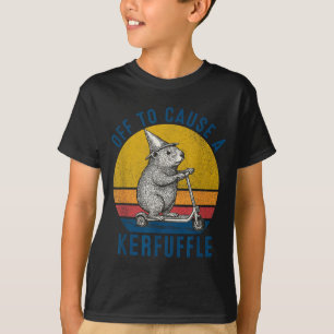 Off To Cause A Kerfuffle Groundhog Scooter Funny A T-Shirt