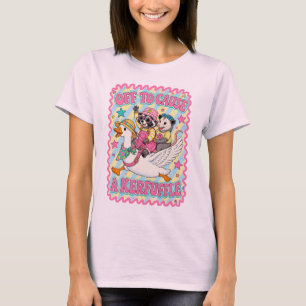Off to Cause a Kerfuffle Silly Goose Racoon Oposs T-Shirt
