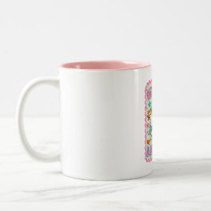 Off to Cause a Kerfuffle Silly Goose Racoon Oposs Two-Tone Coffee Mug