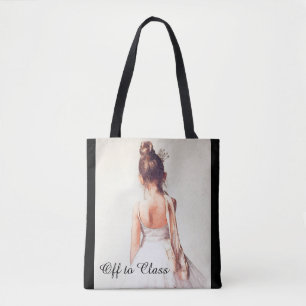 Off to Class: A Ballet Dance Tote Bag