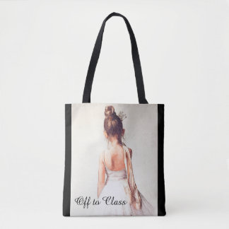 Off to Class:  A Ballet Dance Tote Bag