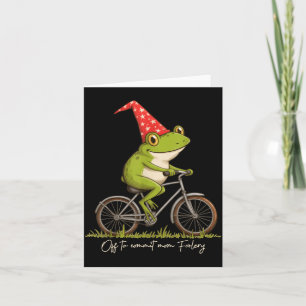 Off To Commit Mom Foolery Funny Frog Meme Card