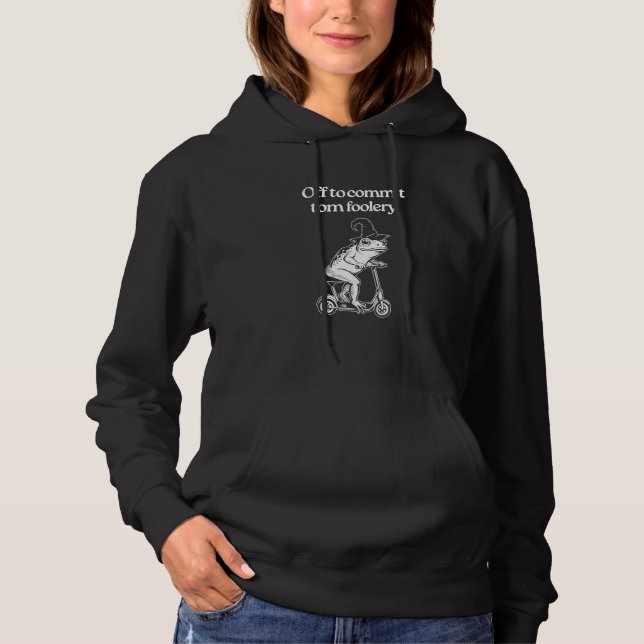 Off to Commit Tom Foolery Frog, Funny Weirdcore Sa Hoodie (Front)