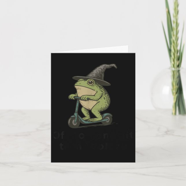 Off To Commit Tom Foolery Frog, Funny Whimsical Fr Card (Front)
