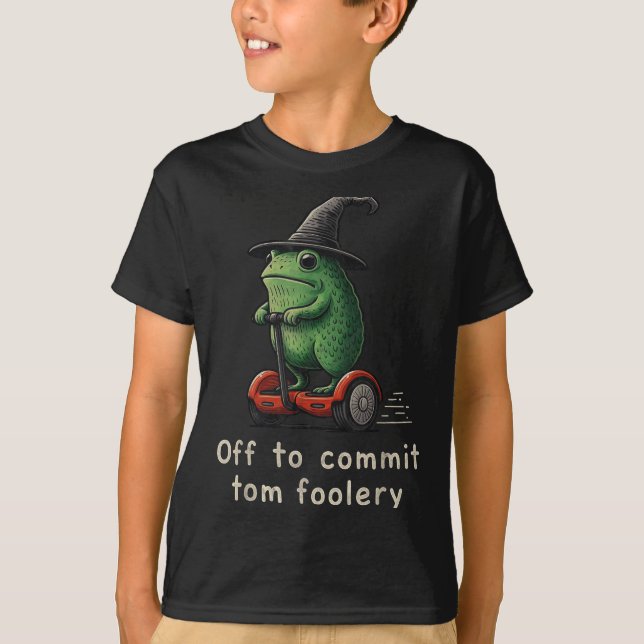 Off To Commit Tom Foolery Frog  T-Shirt (Front)