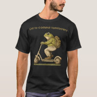 Off To Commit Tomfoolery Funny Frog Toad Scooter