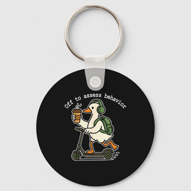 Off To Ess Behavior Funny Goose Aba Behavior Thera Key Ring (Front)