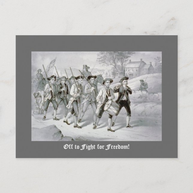 Off to Fight for Freedom! Postcard (Front)
